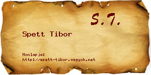 Spett Tibor névjegykártya